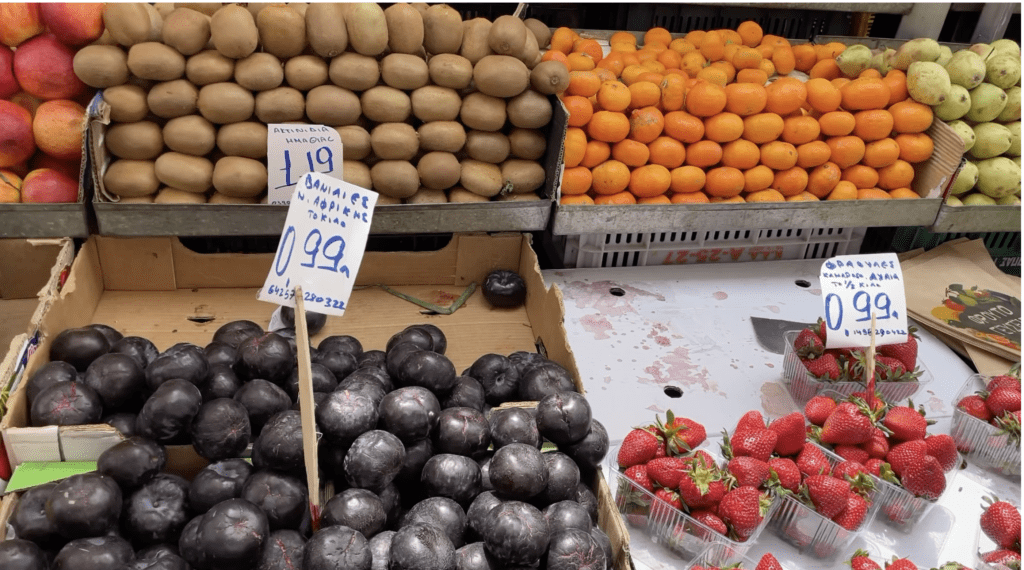 fruit at a stall in Chania